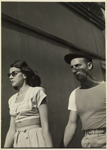 [Male and Female Pedestrian, Detroit (for Fortune Magazine Article "Labor Anonymous")], Walker Evans (American, St. Louis, Missouri 1903–1975 New Haven, Connecticut), Gelatin silver print 