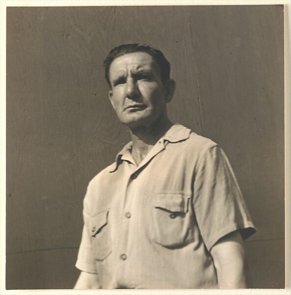 [Male Pedestrian in Short Sleeves, Looking at Camera, Detroit (for Fortune Magazine Article "Labor Anonymous")], Walker Evans (American, St. Louis, Missouri 1903–1975 New Haven, Connecticut), Gelatin silver print 