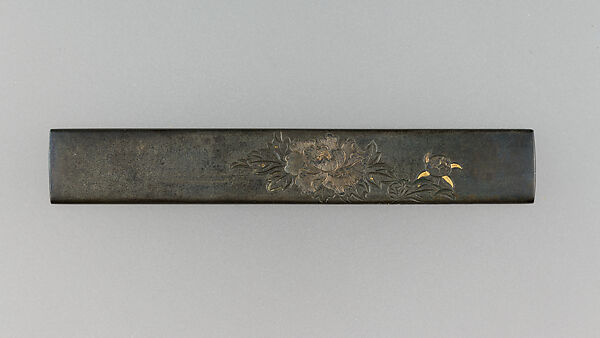 Knife Handle (Kozuka), Copper-silver alloy (shibuichi), copper-gold alloy (shakudō), silver, gold, Japanese 