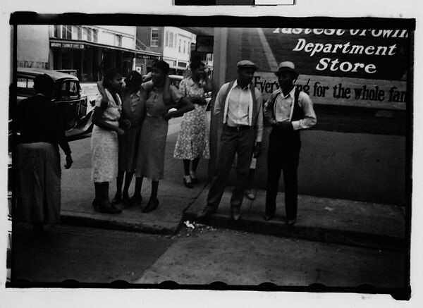 Walker Evans | [Bystanders on Street Corner, Natchez, Mississippi ...
