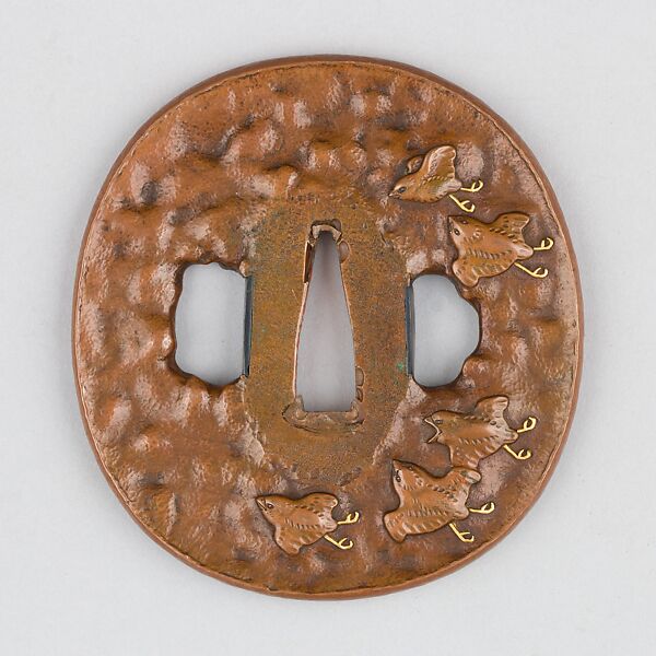 Sword Guard (Tsuba), Copper, Japanese