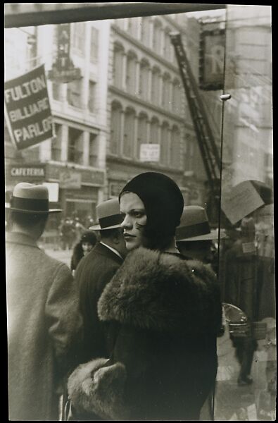 Girl in Fulton Street, New York, Walker Evans (American, St. Louis, Missouri 1903–1975 New Haven, Connecticut), Gelatin silver print 