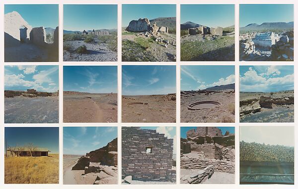 [Studies of Colonial Architectural Fragments and Stepped Circle, Baja California, Mexico; and 2 Views from train en route from New York to Marfa, Texas], Donald Judd (American, Excelsior Springs, Missouri 1928–1994 Marfa, Texas), Chromogenic prints 