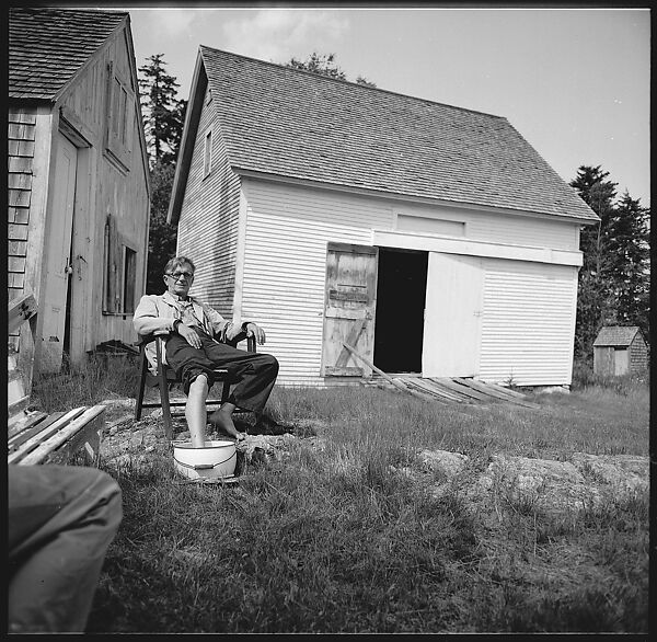 [48 Exterior Views of Heliker House, Including Portraits of Walker Evans, Isabelle Evans, and Others, Cranberry Island, Maine], Walker Evans (American, St. Louis, Missouri 1903–1975 New Haven, Connecticut), Film negative