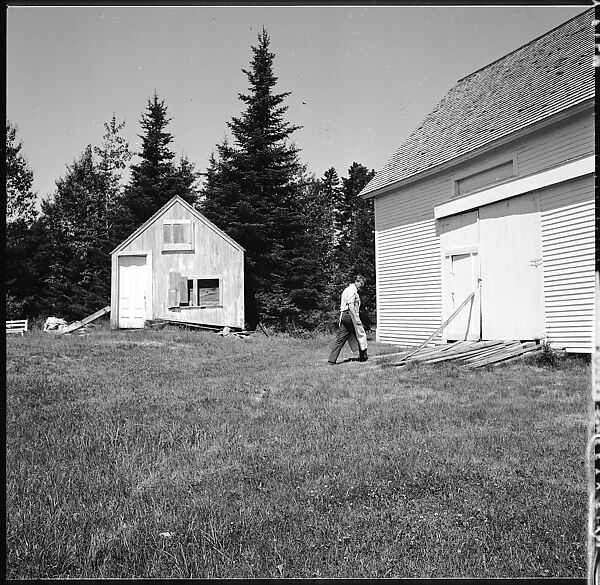 [48 Exterior Views of Heliker House, Including Portraits of Walker Evans, Isabelle Evans, and Others, Cranberry Island, Maine], Walker Evans (American, St. Louis, Missouri 1903–1975 New Haven, Connecticut), Film negative