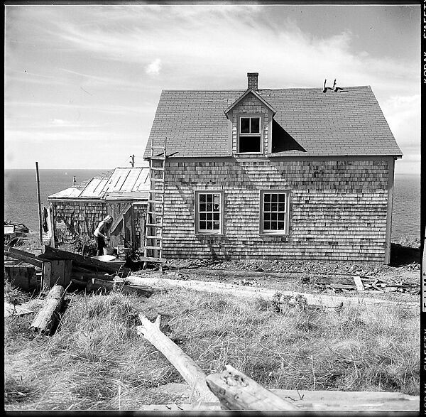 [231 Interior and Exterior Views of Robert Frank's House and Portraits of Robert Frank and June Leaf, Nova Scotia; also Interior Studies of the Heliker House, Cranberry Island, Maine], Walker Evans (American, St. Louis, Missouri 1903–1975 New Haven, Connecticut), Film negative