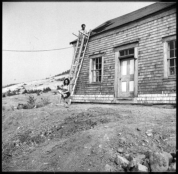 [231 Interior and Exterior Views of Robert Frank's House and Portraits of Robert Frank and June Leaf, Nova Scotia; also Interior Studies of the Heliker House, Cranberry Island, Maine], Walker Evans (American, St. Louis, Missouri 1903–1975 New Haven, Connecticut), Film negative