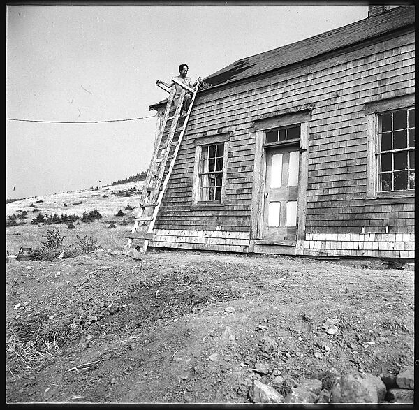 [231 Interior and Exterior Views of Robert Frank's House and Portraits of Robert Frank and June Leaf, Nova Scotia; also Interior Studies of the Heliker House, Cranberry Island, Maine], Walker Evans (American, St. Louis, Missouri 1903–1975 New Haven, Connecticut), Film negative