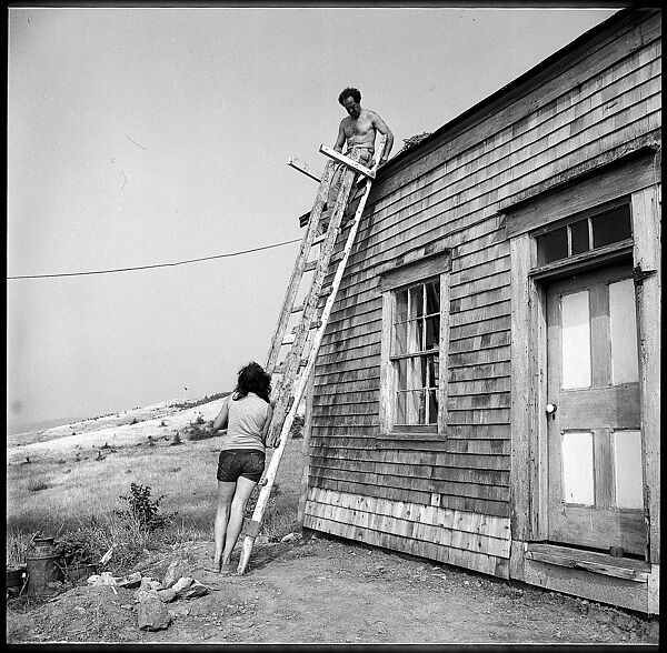 [231 Interior and Exterior Views of Robert Frank's House and Portraits of Robert Frank and June Leaf, Nova Scotia; also Interior Studies of the Heliker House, Cranberry Island, Maine], Walker Evans (American, St. Louis, Missouri 1903–1975 New Haven, Connecticut), Film negative