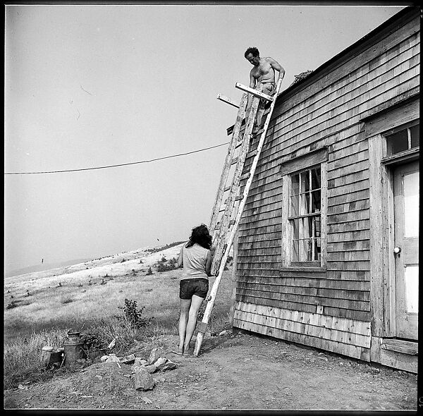 [231 Interior and Exterior Views of Robert Frank's House and Portraits of Robert Frank and June Leaf, Nova Scotia; also Interior Studies of the Heliker House, Cranberry Island, Maine], Walker Evans (American, St. Louis, Missouri 1903–1975 New Haven, Connecticut), Film negative