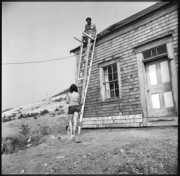 [231 Interior and Exterior Views of Robert Frank's House and Portraits of Robert Frank and June Leaf, Nova Scotia; also Interior Studies of the Heliker House, Cranberry Island, Maine], Walker Evans (American, St. Louis, Missouri 1903–1975 New Haven, Connecticut), Film negative