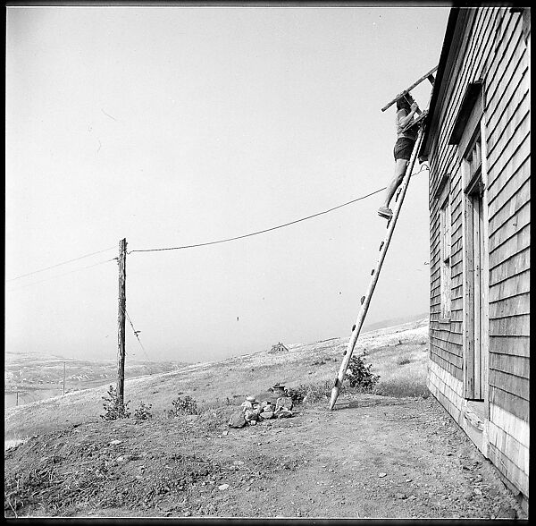 [231 Interior and Exterior Views of Robert Frank's House and Portraits of Robert Frank and June Leaf, Nova Scotia; also Interior Studies of the Heliker House, Cranberry Island, Maine], Walker Evans (American, St. Louis, Missouri 1903–1975 New Haven, Connecticut), Film negative