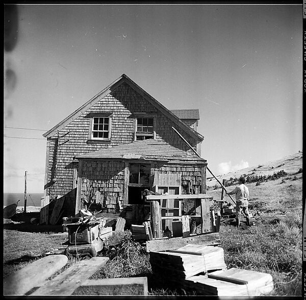 [231 Interior and Exterior Views of Robert Frank's House and Portraits of Robert Frank and June Leaf, Nova Scotia; also Interior Studies of the Heliker House, Cranberry Island, Maine], Walker Evans (American, St. Louis, Missouri 1903–1975 New Haven, Connecticut), Film negative