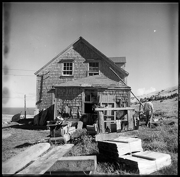 [231 Interior and Exterior Views of Robert Frank's House and Portraits of Robert Frank and June Leaf, Nova Scotia; also Interior Studies of the Heliker House, Cranberry Island, Maine], Walker Evans (American, St. Louis, Missouri 1903–1975 New Haven, Connecticut), Film negative
