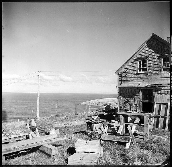 [231 Interior and Exterior Views of Robert Frank's House and Portraits of Robert Frank and June Leaf, Nova Scotia; also Interior Studies of the Heliker House, Cranberry Island, Maine], Walker Evans (American, St. Louis, Missouri 1903–1975 New Haven, Connecticut), Film negative