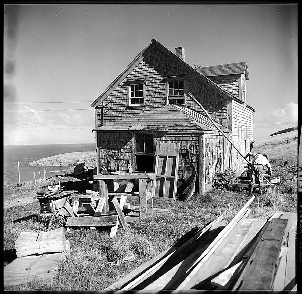 [231 Interior and Exterior Views of Robert Frank's House and Portraits of Robert Frank and June Leaf, Nova Scotia; also Interior Studies of the Heliker House, Cranberry Island, Maine], Walker Evans (American, St. Louis, Missouri 1903–1975 New Haven, Connecticut), Film negative