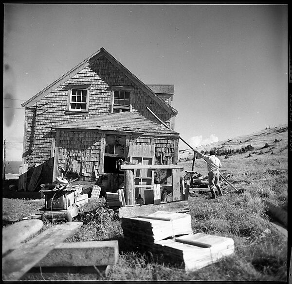 [231 Interior and Exterior Views of Robert Frank's House and Portraits of Robert Frank and June Leaf, Nova Scotia; also Interior Studies of the Heliker House, Cranberry Island, Maine], Walker Evans (American, St. Louis, Missouri 1903–1975 New Haven, Connecticut), Film negative