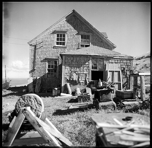 [231 Interior and Exterior Views of Robert Frank's House and Portraits of Robert Frank and June Leaf, Nova Scotia; also Interior Studies of the Heliker House, Cranberry Island, Maine], Walker Evans (American, St. Louis, Missouri 1903–1975 New Haven, Connecticut), Film negative