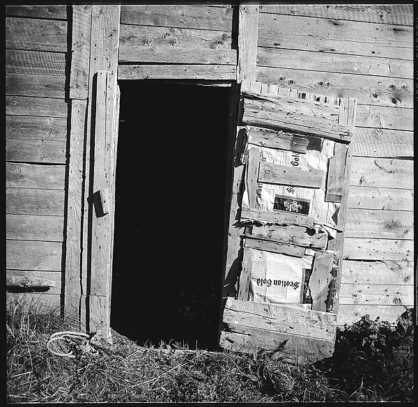 [12 Details of Door with Printed Cardboard, Nova Scotia], Walker Evans (American, St. Louis, Missouri 1903–1975 New Haven, Connecticut), Film negative
