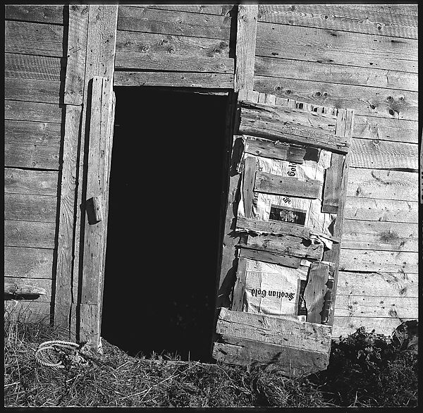 [12 Details of Door with Printed Cardboard, Nova Scotia], Walker Evans (American, St. Louis, Missouri 1903–1975 New Haven, Connecticut), Film negative
