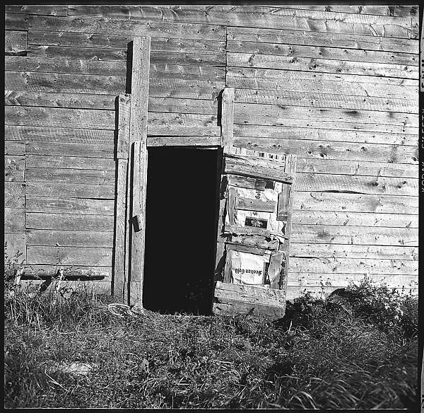 [12 Details of Door with Printed Cardboard, Nova Scotia], Walker Evans (American, St. Louis, Missouri 1903–1975 New Haven, Connecticut), Film negative