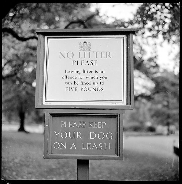 [3 Views of Street Furniture: Mailbox and 'No Litter' Sign, London], Walker Evans (American, St. Louis, Missouri 1903–1975 New Haven, Connecticut), Film negative