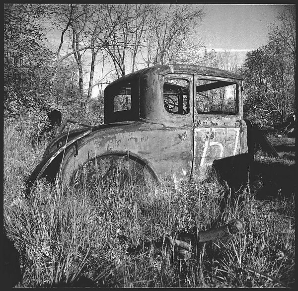 [9 Views of Abandoned Cars in "Auto Graveyard," Old Lyme, Connecticut], Walker Evans (American, St. Louis, Missouri 1903–1975 New Haven, Connecticut), Film negative 