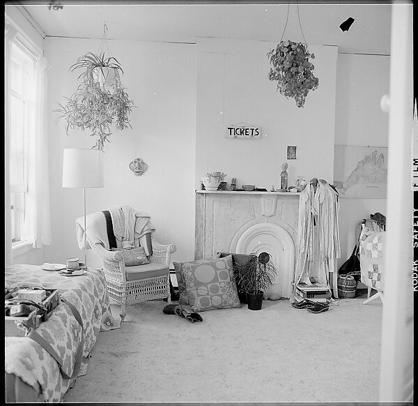 [84 Interior Views of Melinda Blauvelt's Apartment, New Haven, Portraits of Melinda Blauvelt, Exterior Views of Houses, Liquor Store Sign], Walker Evans (American, St. Louis, Missouri 1903–1975 New Haven, Connecticut), Film negative