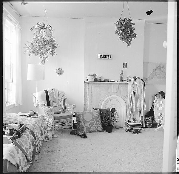 [84 Interior Views of Melinda Blauvelt's Apartment, New Haven, Portraits of Melinda Blauvelt, Exterior Views of Houses, Liquor Store Sign], Walker Evans (American, St. Louis, Missouri 1903–1975 New Haven, Connecticut), Film negative
