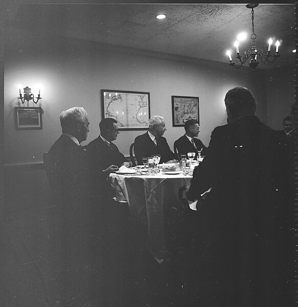 [4 Group Portraits of Unidentified Men Seated Around Table], Walker Evans (American, St. Louis, Missouri 1903–1975 New Haven, Connecticut), Film negative 