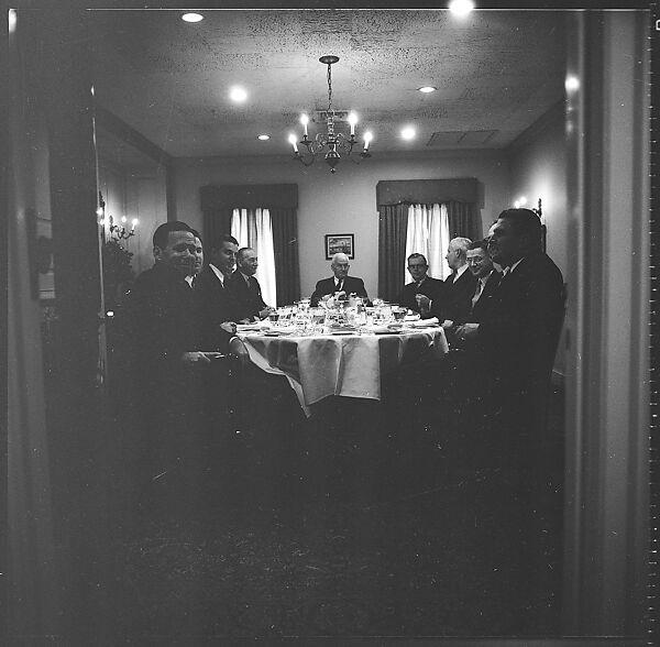 [4 Group Portraits of Unidentified Men Seated Around Table], Walker Evans (American, St. Louis, Missouri 1903–1975 New Haven, Connecticut), Film negative