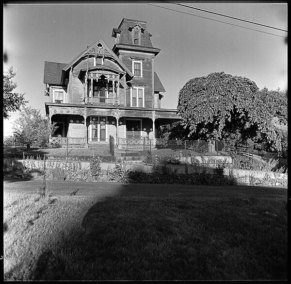 [9 Exterior Views of Victorian House with Photographer's Shadow in Foreground], Walker Evans (American, St. Louis, Missouri 1903–1975 New Haven, Connecticut), Film negative