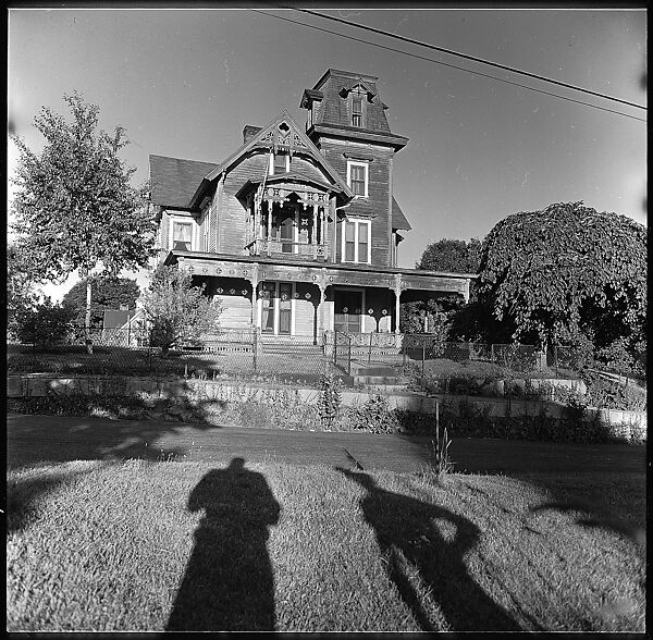 [9 Exterior Views of Victorian House with Photographer's Shadow in Foreground], Walker Evans (American, St. Louis, Missouri 1903–1975 New Haven, Connecticut), Film negative