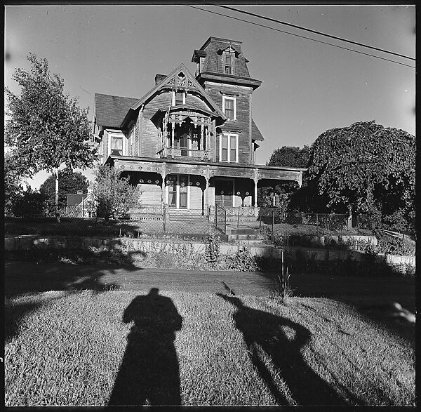 [9 Exterior Views of Victorian House with Photographer's Shadow in Foreground], Walker Evans (American, St. Louis, Missouri 1903–1975 New Haven, Connecticut), Film negative