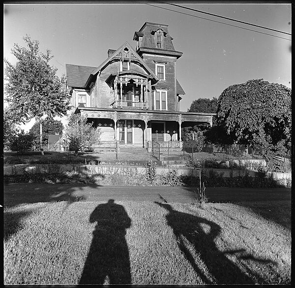 [9 Exterior Views of Victorian House with Photographer's Shadow in Foreground], Walker Evans (American, St. Louis, Missouri 1903–1975 New Haven, Connecticut), Film negative