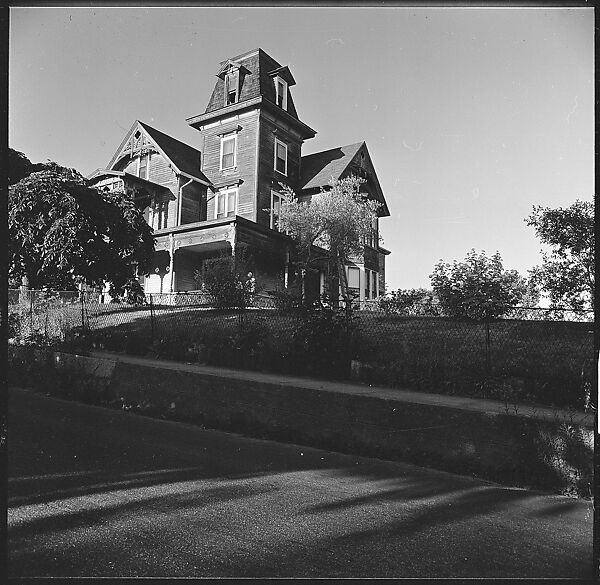 [9 Exterior Views of Victorian House with Photographer's Shadow in Foreground], Walker Evans (American, St. Louis, Missouri 1903–1975 New Haven, Connecticut), Film negative