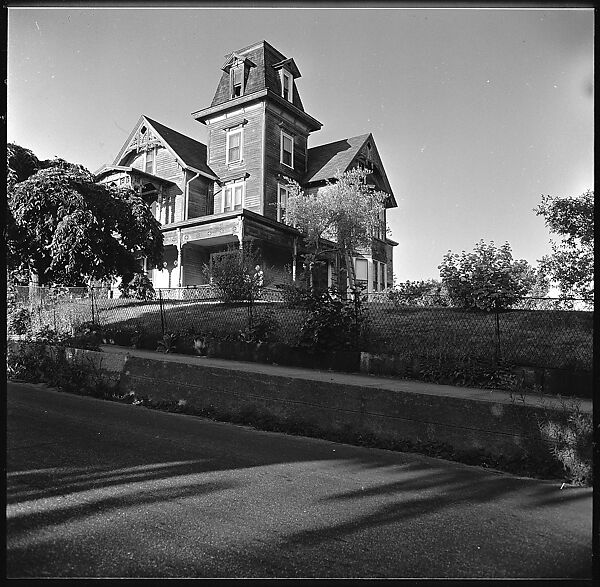 [9 Exterior Views of Victorian House with Photographer's Shadow in Foreground], Walker Evans (American, St. Louis, Missouri 1903–1975 New Haven, Connecticut), Film negative
