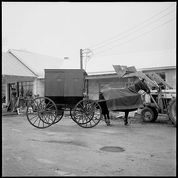[30 Views of Roadside Architecture, Signs, Mennonite Horse and Carriage, Allensville, Kentucky (and Vicinity)], Walker Evans (American, St. Louis, Missouri 1903–1975 New Haven, Connecticut), Film negative