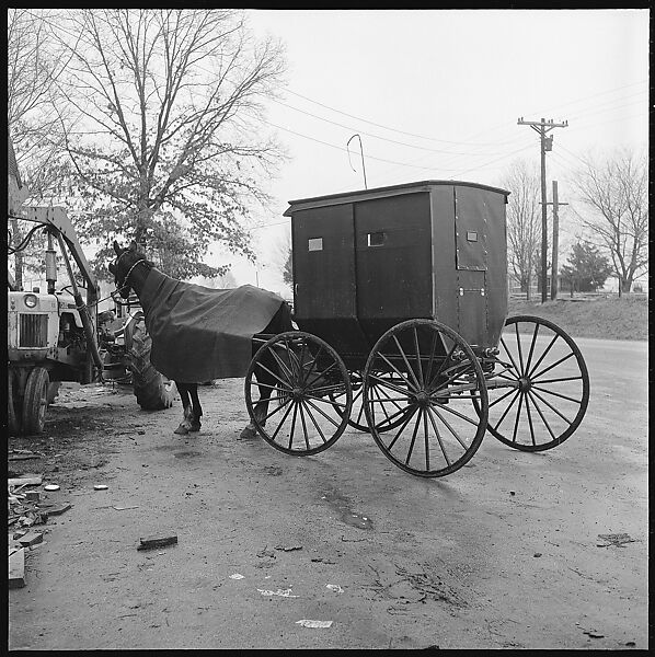 [30 Views of Roadside Architecture, Signs, Mennonite Horse and Carriage, Allensville, Kentucky (and Vicinity)], Walker Evans (American, St. Louis, Missouri 1903–1975 New Haven, Connecticut), Film negative