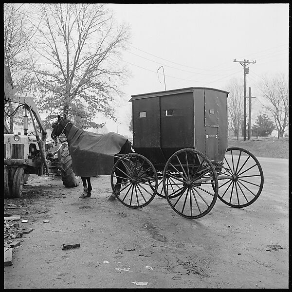 [30 Views of Roadside Architecture, Signs, Mennonite Horse and Carriage, Allensville, Kentucky (and Vicinity)], Walker Evans (American, St. Louis, Missouri 1903–1975 New Haven, Connecticut), Film negative