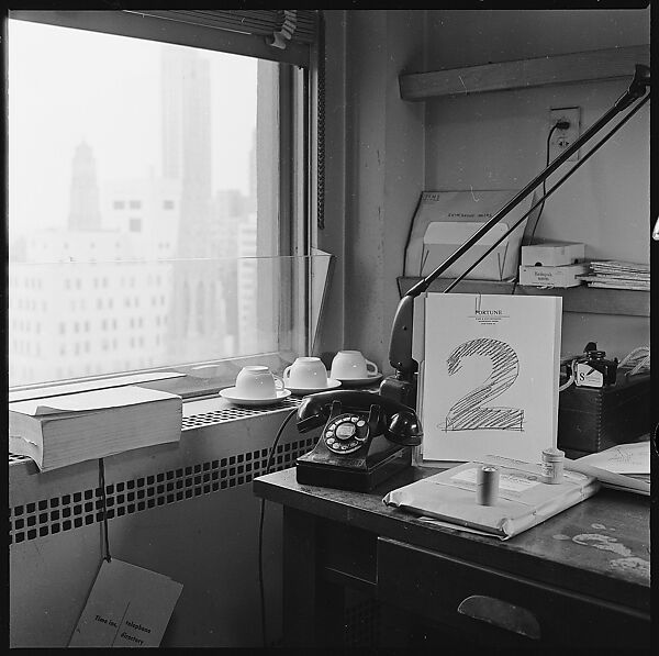 [12 Views of Walker Evans's Office at Time, Inc. with Number Drawings], Walker Evans (American, St. Louis, Missouri 1903–1975 New Haven, Connecticut), Film negative 