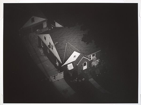 [16 Aerial Views of Houses from the "Night Sun" Series], David Deutsch (American, born 1943), Gelatin silver prints