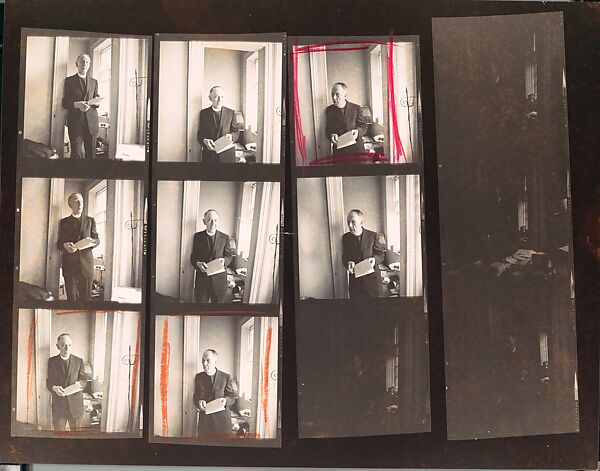 [2 Original Annotated Contact Sheets of Father James Harold Flye for Vogue Magazine], Walker Evans (American, St. Louis, Missouri 1903–1975 New Haven, Connecticut), Gelatin silver prints