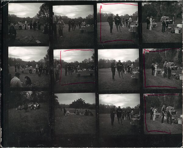 [Original Negative Sleeves and Contact Sheet of Yale School of Art Barbecue], Walker Evans (American, St. Louis, Missouri 1903–1975 New Haven, Connecticut), Gelatin silver prints 