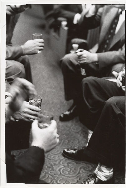[Men Drinking Aboard the Congressional Limited], Robert Frank (American (born Switzerland), Zurich 1924–2019 Inverness, Nova Scotia), Gelatin silver print 