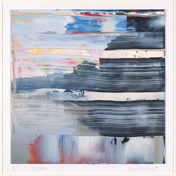 25.1.2000, Gerhard Richter (German, born Dresden, 1932), Oil paint on chromogenic print 