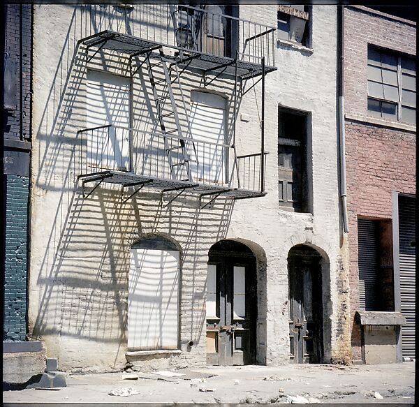 [227 Views of Buildings and Brooklyn Bridge for Fortune Article "On the Waterfront"], Walker Evans (American, St. Louis, Missouri 1903–1975 New Haven, Connecticut), Color film transparency 