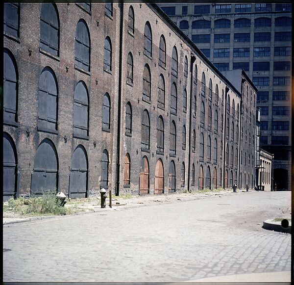 [227 Views of Buildings and Brooklyn Bridge for Fortune Article "On the Waterfront"], Walker Evans (American, St. Louis, Missouri 1903–1975 New Haven, Connecticut), Color film transparency