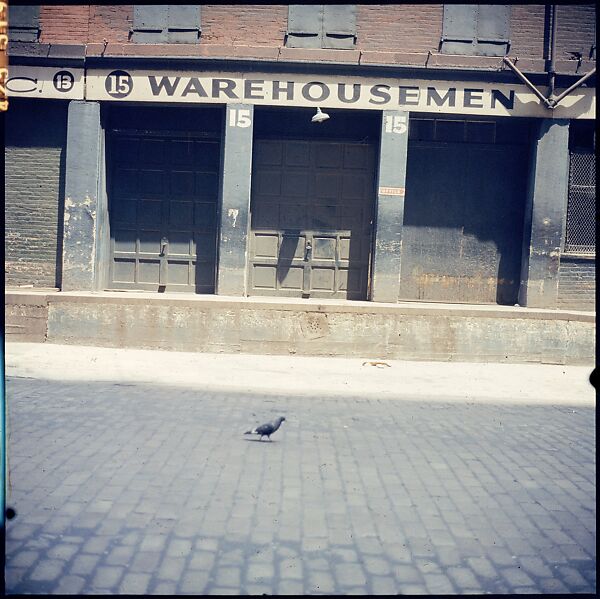 [227 Views of Buildings and Brooklyn Bridge for Fortune Article "On the Waterfront"], Walker Evans (American, St. Louis, Missouri 1903–1975 New Haven, Connecticut), Color film transparency