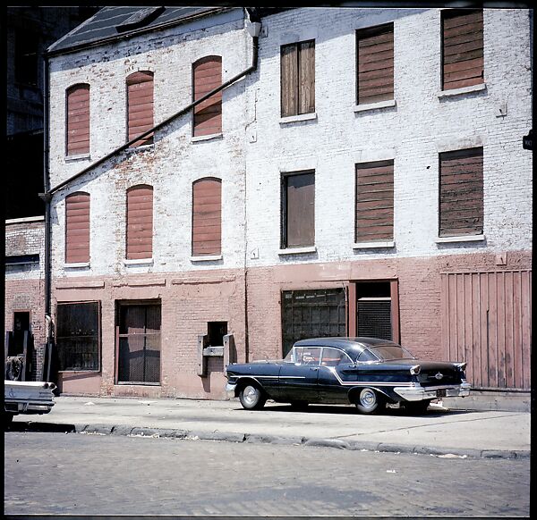 [227 Views of Buildings and Brooklyn Bridge for Fortune Article "On the Waterfront"], Walker Evans (American, St. Louis, Missouri 1903–1975 New Haven, Connecticut), Color film transparency